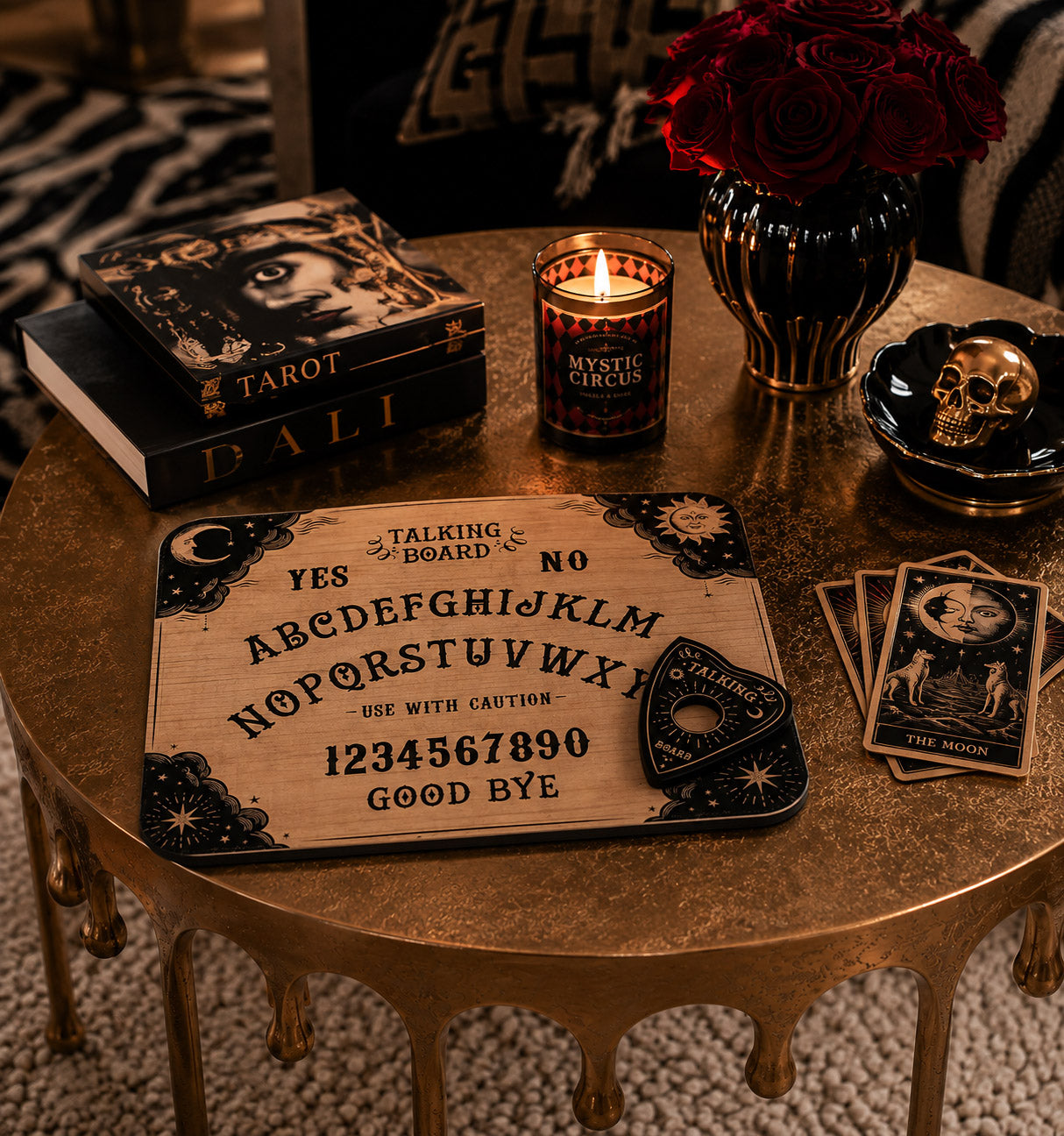 Klassisk Ouijabräda Med Planchette – Mystisk Spirit Board