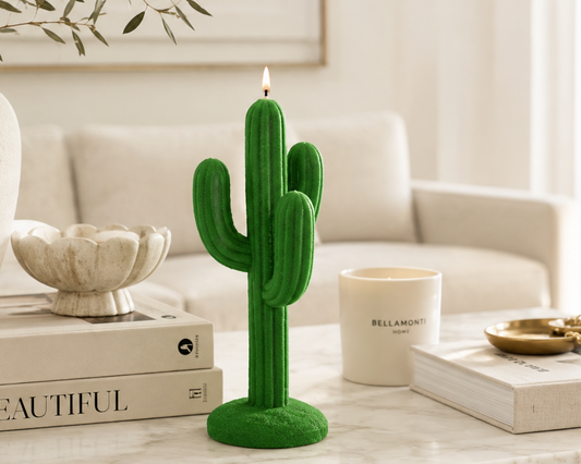 Grönt Kaktusljus – Dekorativt Ljus i Modern Design | 25 cm