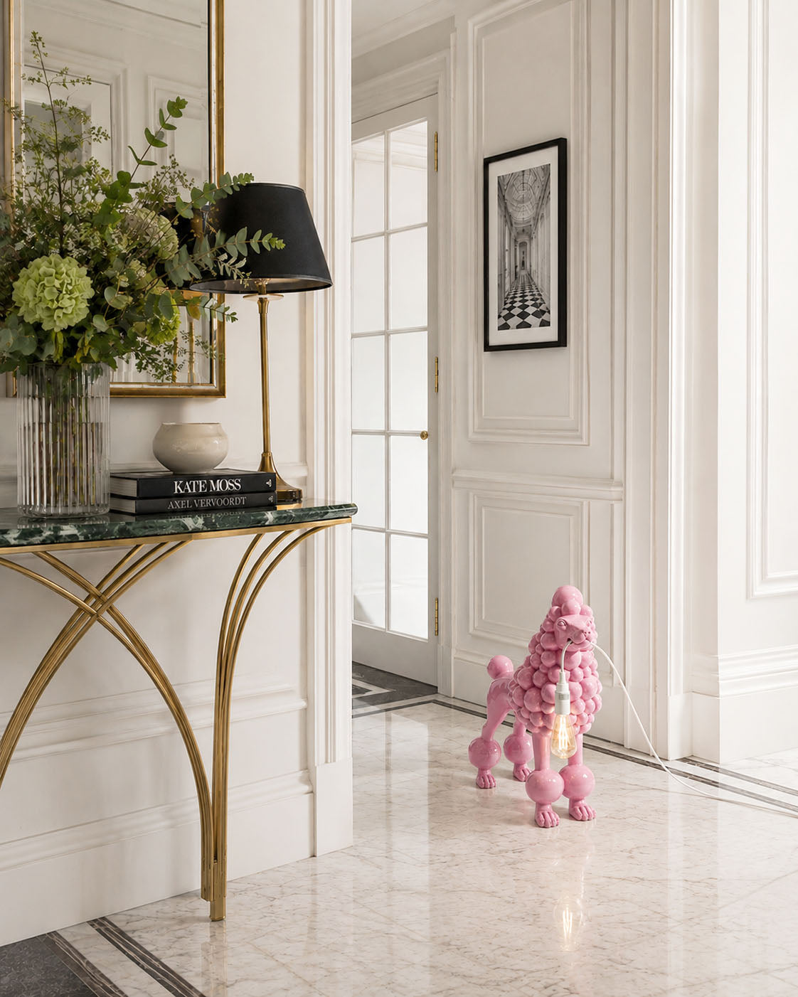 Bordslampa Pudel Rosa – Skulptural Designlampa med Personlighet