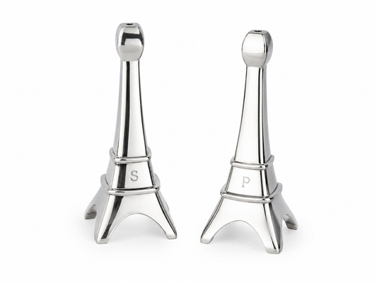 Salt- Och Pepparkar Eiffeltorn I Silver – Set Om 2