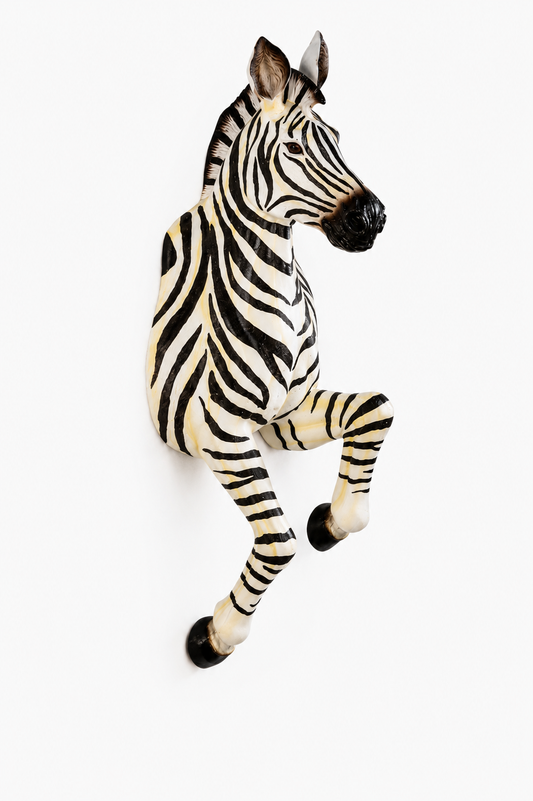 Stor Väggdekoration Med Zebra I Svart Och Vitt