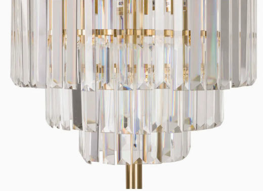 Golvlampa i Guld och Glas