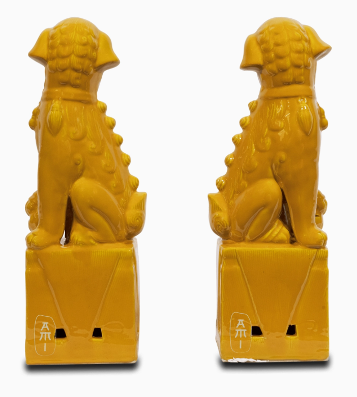Gula Fu-Lejon I Keramik – Set Om 2