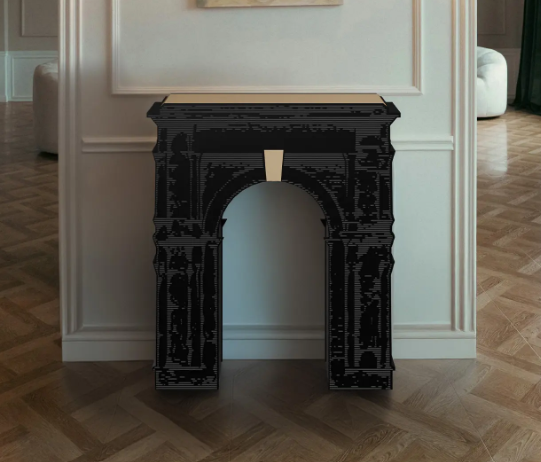 Triomphe Konsolbord I Svart Och Mässing – Design Julien Gorrias