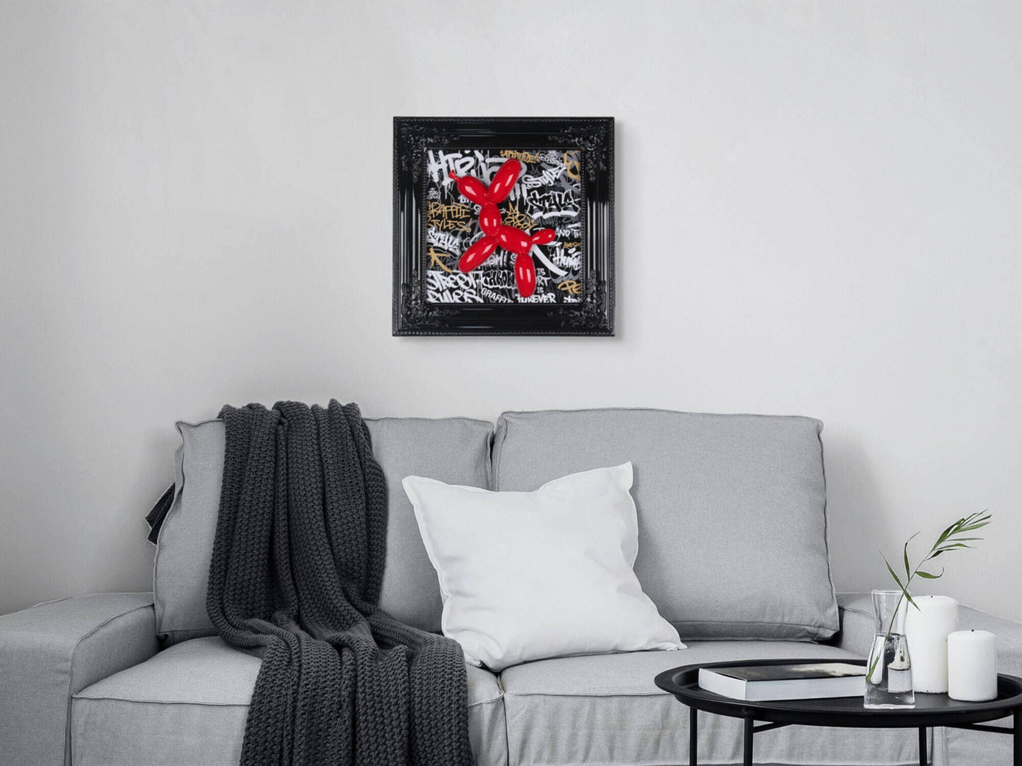 Röd Ballonghund - Tavla - Barock Modern Pop