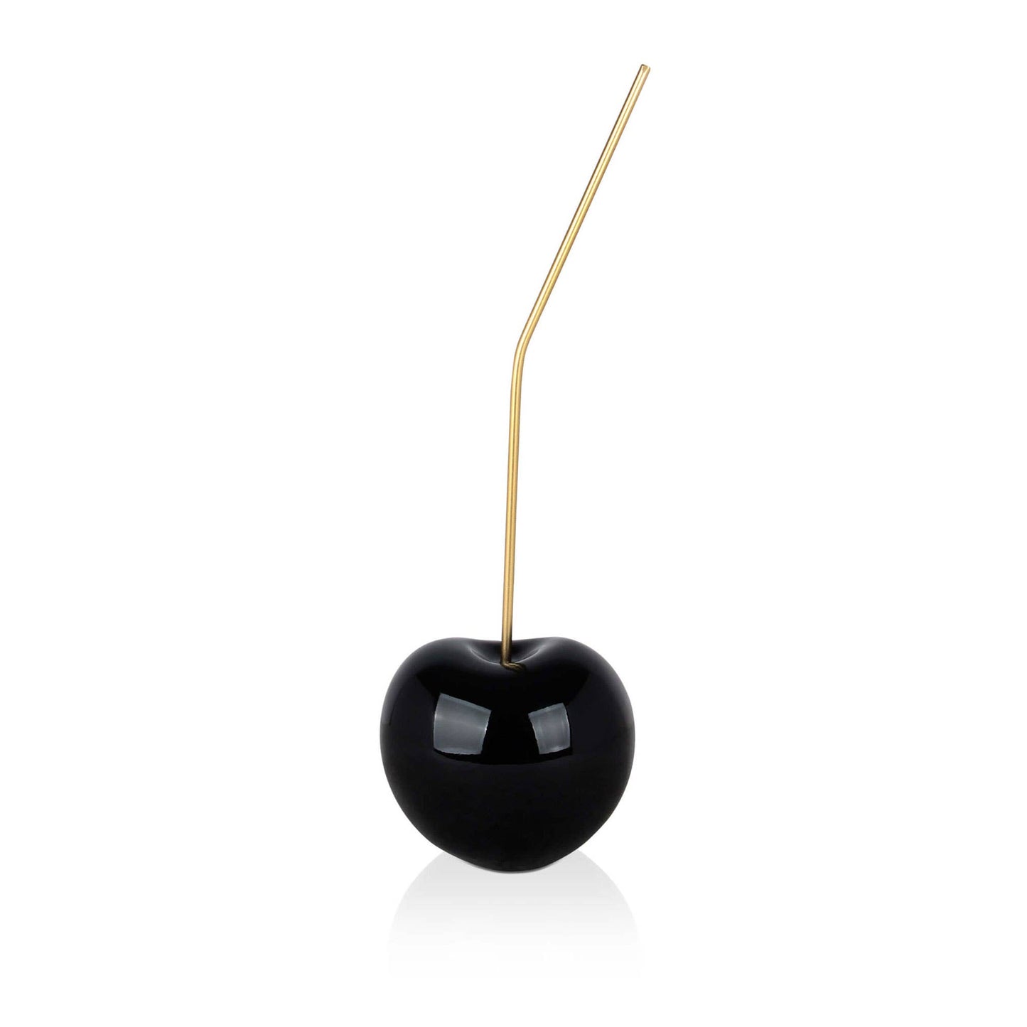 Cherry Single - Resin Sculpture - Black with Gold