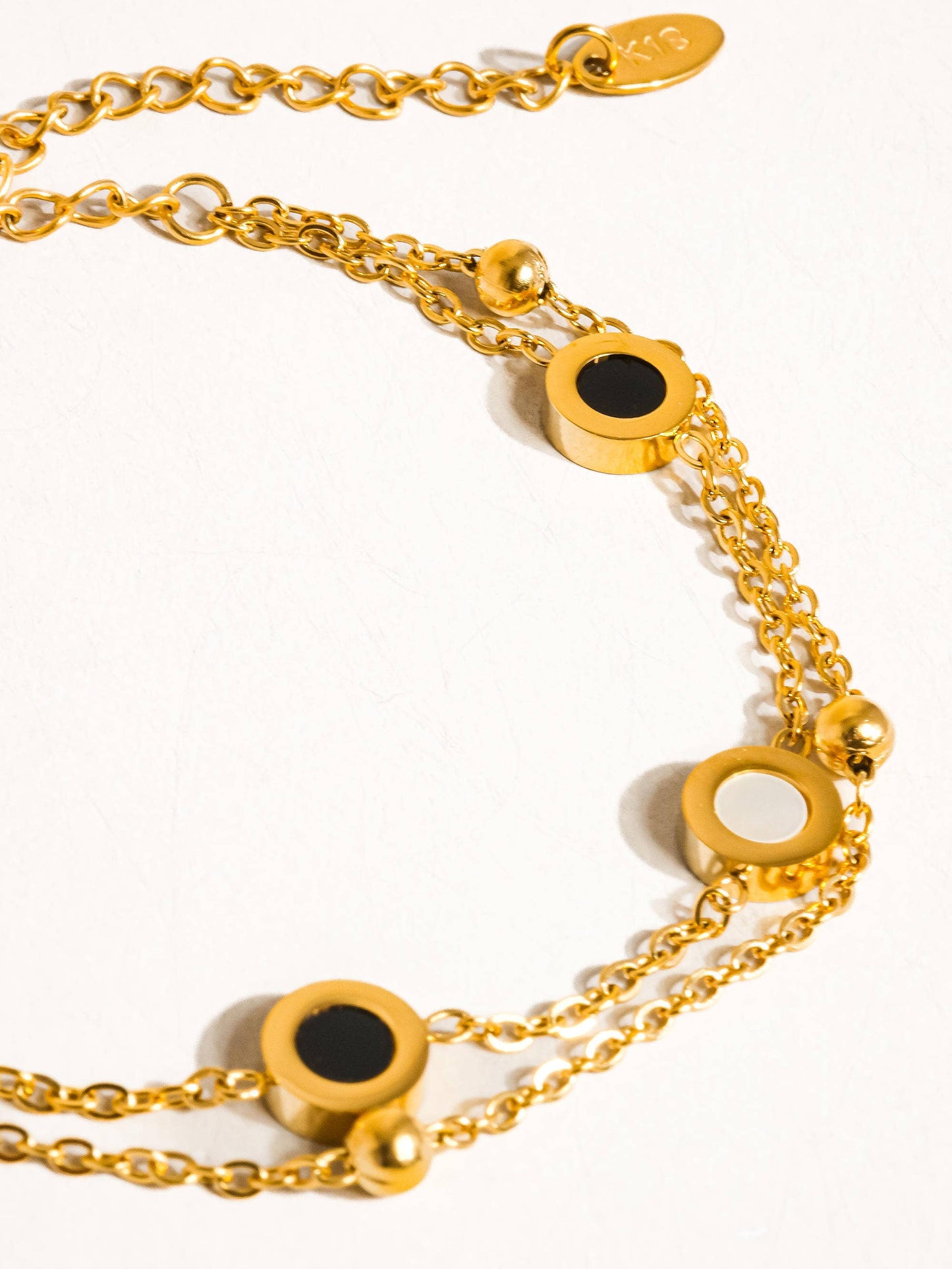 Nadia - 18K Gold Plated Bracelet With Circular Details