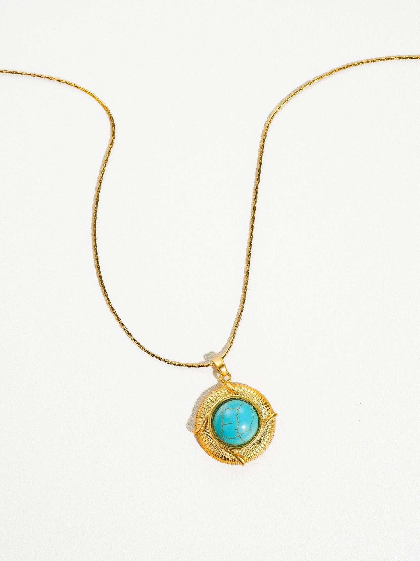 Lovisa - Necklace - 18K Gold Plated with Turquoise Pearl Pendant