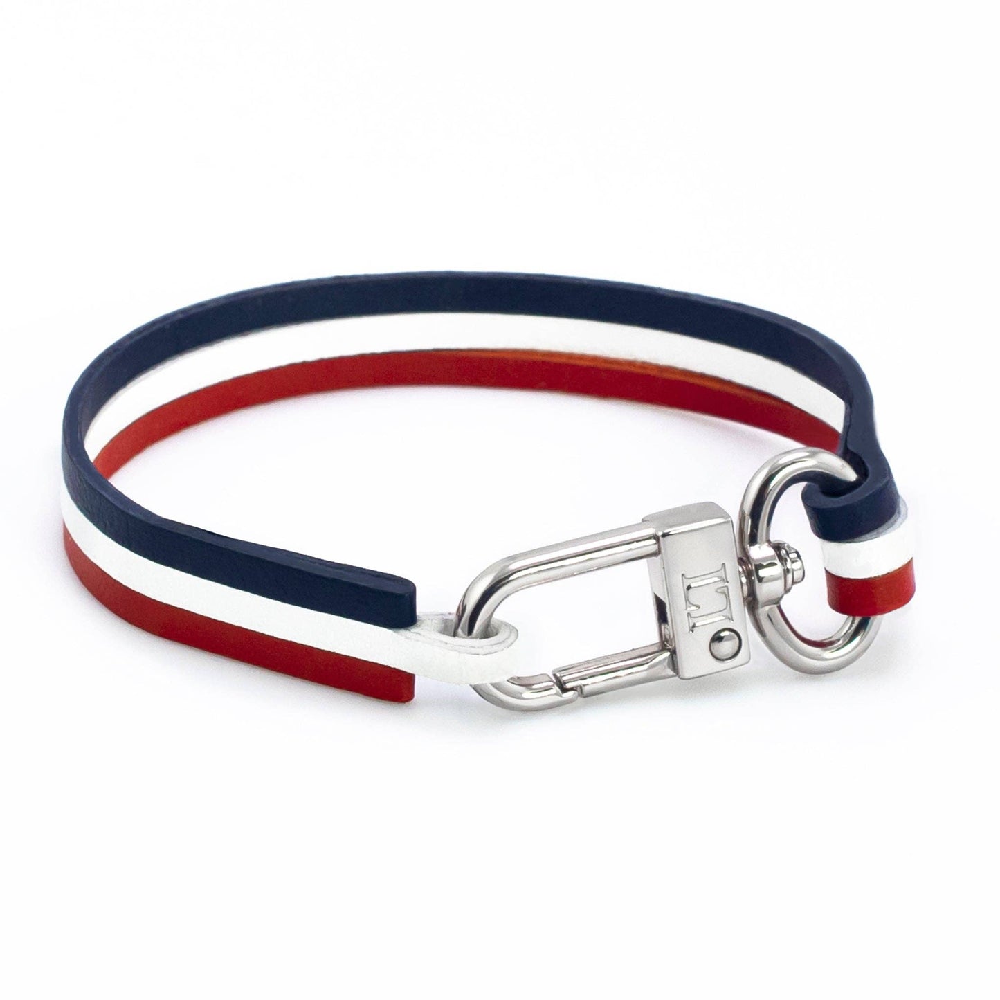 Paris Armband i Italienskt Läder Med Silverfärgat Lås – 21 cm