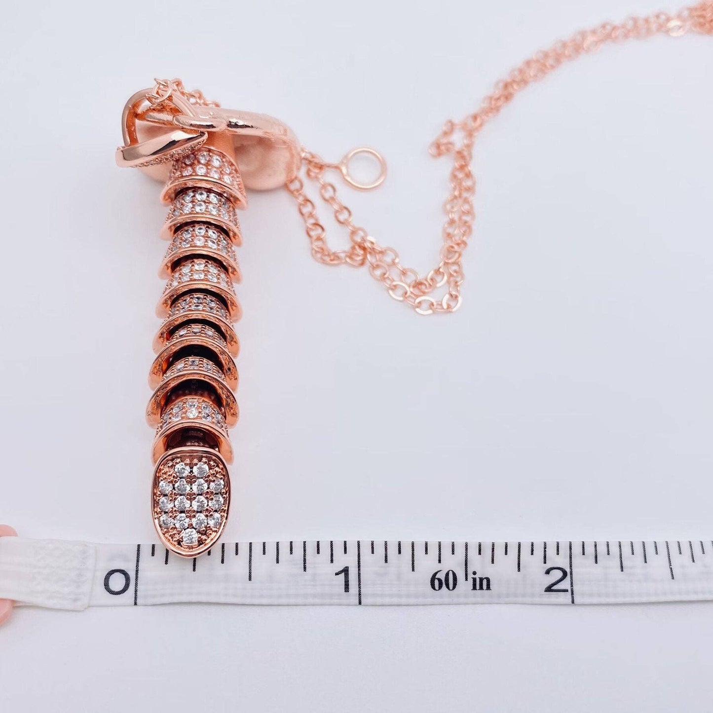 Roséguld med Strass- Halsband med Manlig Symbol
