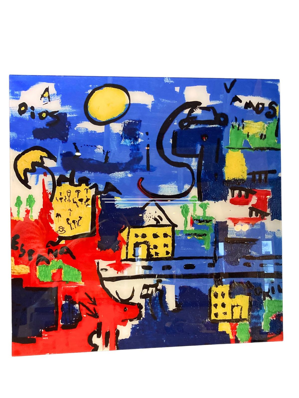 Plaza del Sol – Färgstarkt Konsttryck på Akrylglas av Gina Cinnamoni